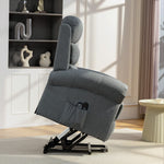 Fauteuil releveur électrique, fauteuil relax électrique avec fonction massage et chauffage, 87 x 87,5 x 108 cm, gris