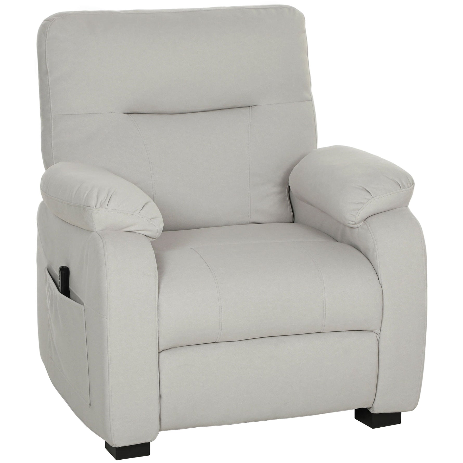 Fauteuil relax électrique fauteuil inclinable port USB repose-pieds poches latérales télécommande 96x90x103cm crème