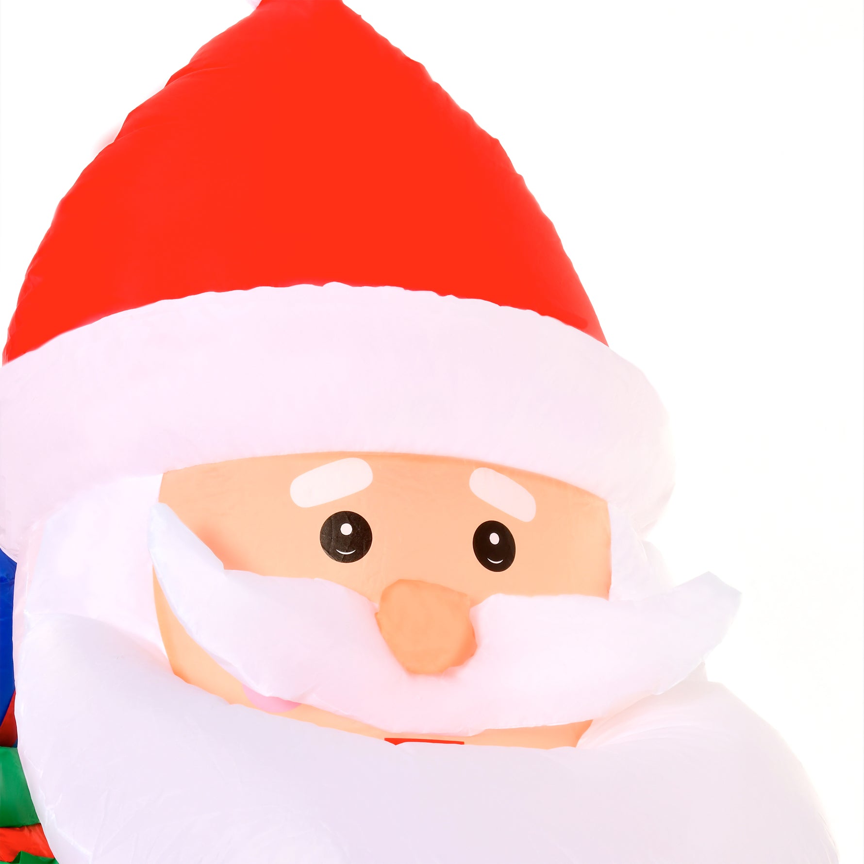 Père Noël Gonflable LED 2,4H m avec hotte Polyester imperméable Rouge