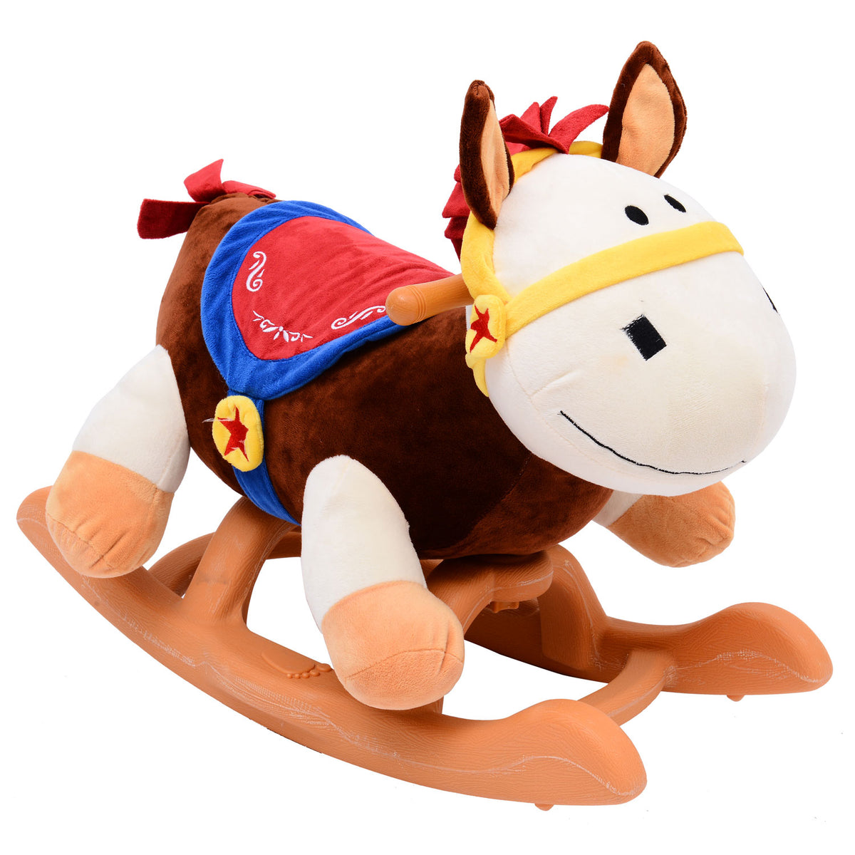 Jouet à bascule cheval à bascule modèle âne marron beige blanc