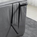 Canapé convertible 2 places avec dossier réglable sur 5 niveaux et 2 coussins rembourrés pour salon, chambre d'amis-8