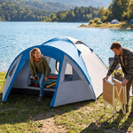 Tenda da campeggio familiare per 3 persone, tenda a cupola impermeabile leggera, ventilata, facile da montare, doppia porta e