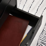 Caisson bureau mobile, meuble rangement bureau sur roulettes, 5 tiroirs, 40 x 40 x 67 cm, noir