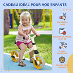 Vélo d'équilibre pour bébé siège réglable roues EVA jouet enfant pour bébé 18-48 mois pour garçons et filles orange