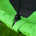 Balançoire nid d'oiseau Ronde balançoire Panier Ø 110 cm 4 Anneaux Inclus métal époxy Oxford Haute densité Vert