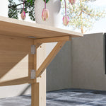 Jardinière sur pieds carré potager de jardin sur pieds 2 bacs tablette étagère inférieure 207 x 59 x 78 cm bois naturel