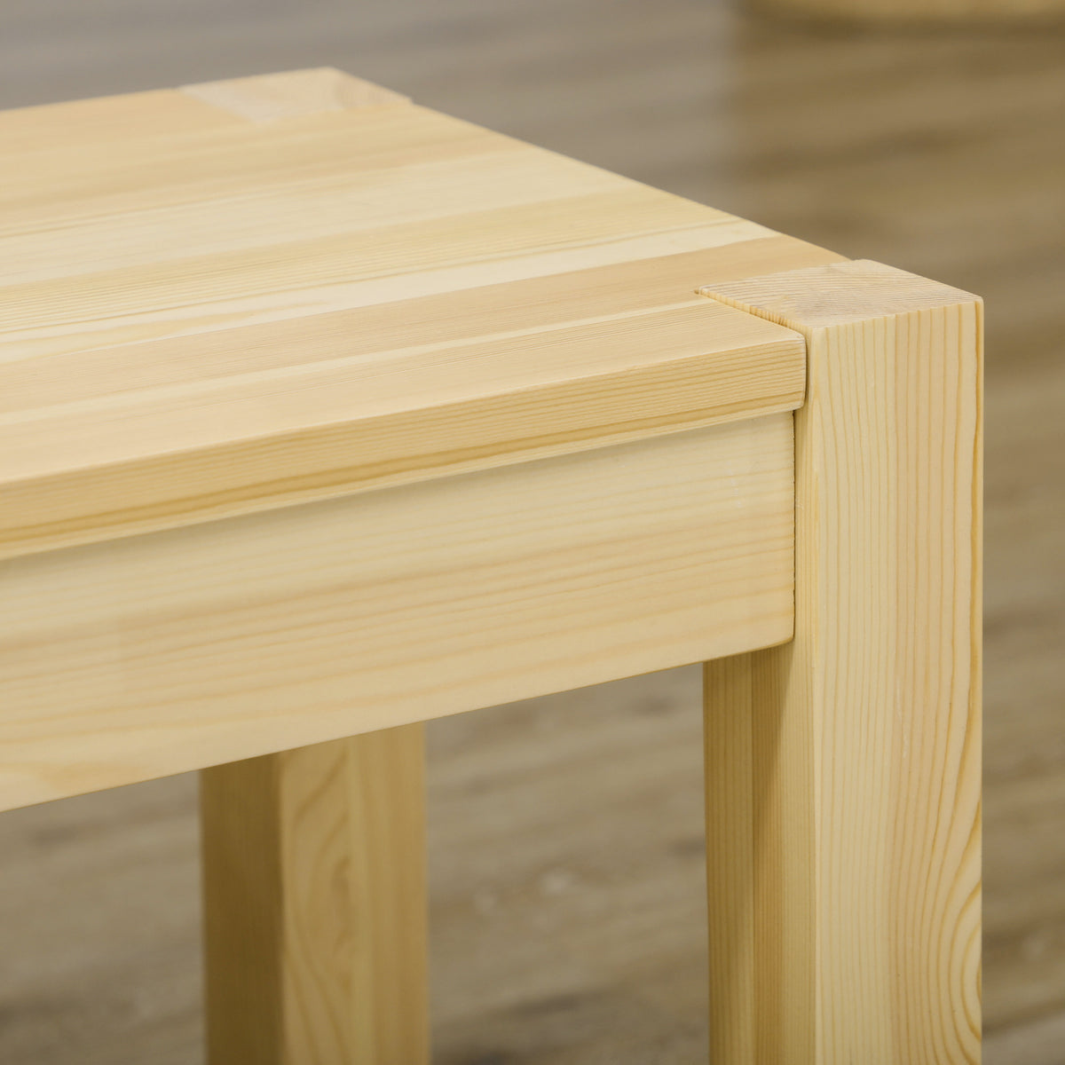 Panca da cucina in legno massello 3 posti, panca da sala da pranzo, portata 330 kg, 150 x 33 x 45 cm, legno naturale