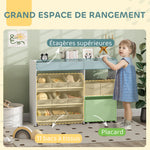 Étagère à jouets pour enfants étagère à livres 11 bacs de rangements en tissu non tissé 105 x 30 x 80 cm blanc