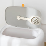 Kattenbak, gesloten kattentoilet met deksel en schep, kunststof (PP), 55L x 40B x 39H cm, wit