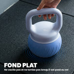 Kettlebell 10 kg, haltère avec poignée Antidérapante ergonomique, haltère à boule, musculation, entraînement, Bleu