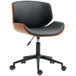 Chaise de bureau sans accoudoirs, fauteuil de bureau ergonomique, hauteur réglable et pivotant 360°, 52x54x84cm, noir