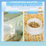 Cage hamster cage rongeur avec tunnel et accessoires inclus fil d'acier 58 x 32 x 31 cm gris