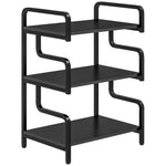 Étagère de rangement à 3 niveaux étagère en métal design industriel structure en acier 55 x 40 x 77 cm Noir