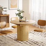 Mesa de comedor extensible, mesa de cocina, para 6 a 8 personas, 110-150 x 75 cm, efecto madera natural