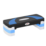 Stepper Fitness Aérobic hauteur réglable 10/15/20 cm surface antidérapante 80 x 31 x 20 cm noir bleu