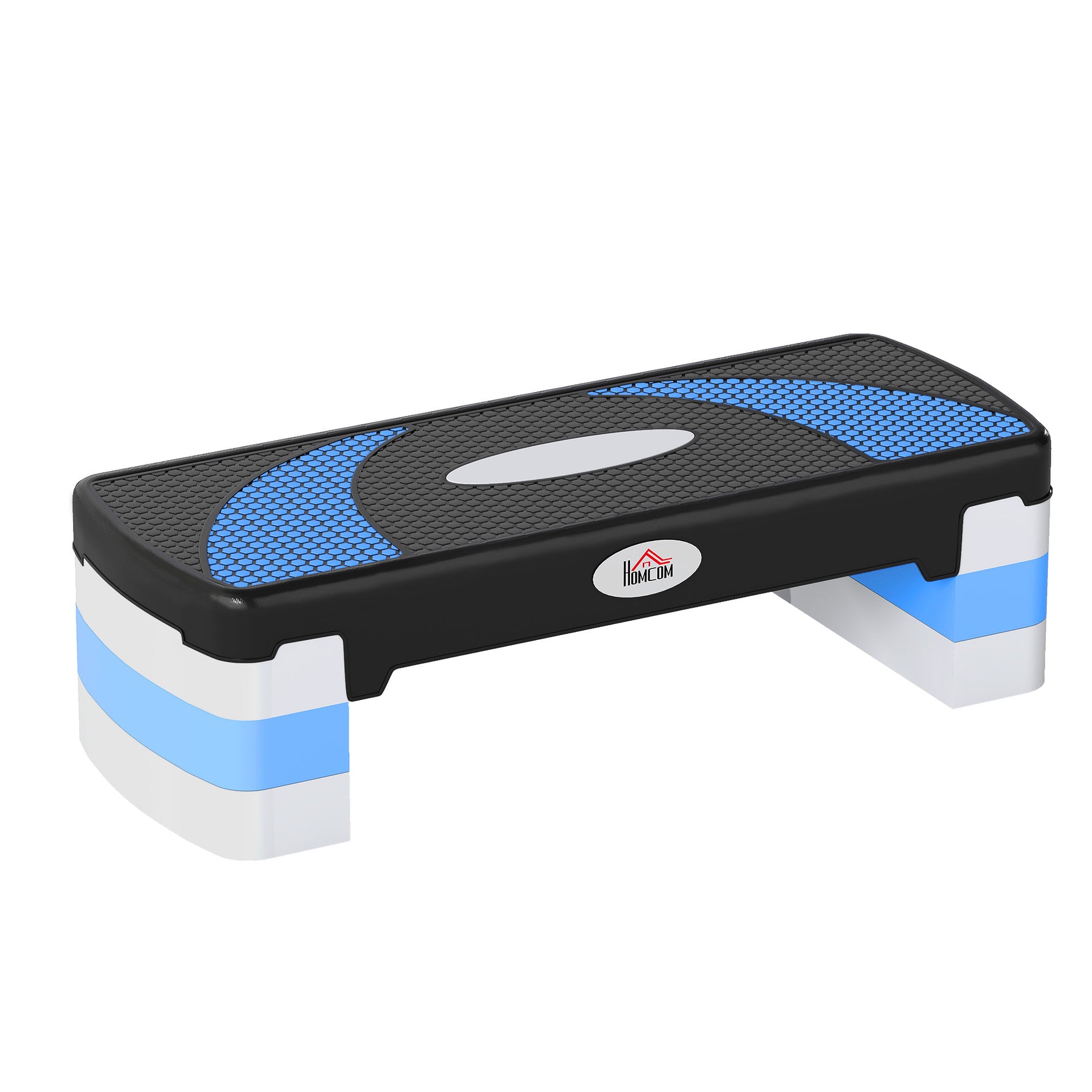 Stepper Fitness Aérobic hauteur réglable 10/15/20 cm surface antidérapante 80 x 31 x 20 cm noir bleu