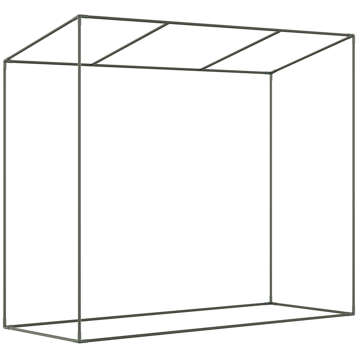 Serre de Jardin Anti-UV 2 fenêtres moustiquaires + Barres renforcement 200 x 76 x 168 cm Acier PE blanc