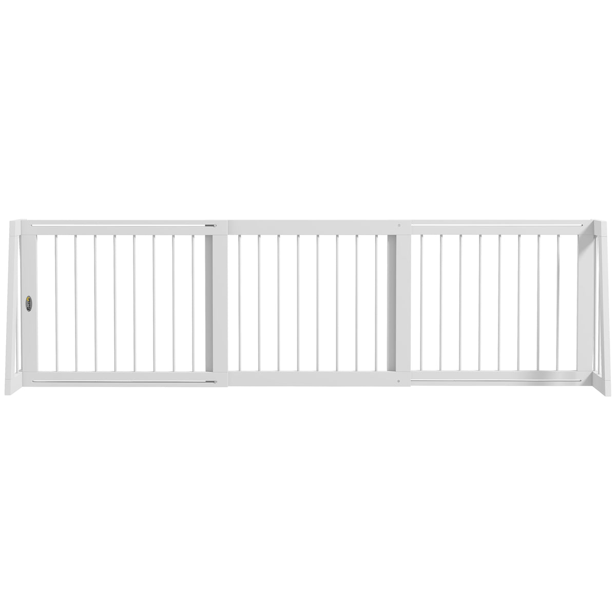 Cancelletto di sicurezza per cani, barriera protettiva a 3 pannelli, estensibile 71-190 cm, in legno - bianco