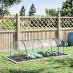 Serre de Jardin Tunnel mini serre tunnel serre à tomates 2,5L x 1l x 0,8H m Grande Porte zippée bâche Plastique Transparent métal époxy Vert