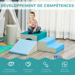 4PCS Module motricité bébé parcours motricité bébé en mousse EPE pour enfants d'âge préscolaire, multicolore