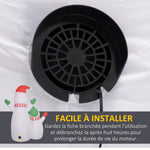 Bonhomme de neige gonflable de Noël, 240 cm, décoration gonflables de Noël avec lumières LED, blanc