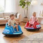 Voiture auto-tamponneuse électrique enfant 12V sous licence Angry Bird, voiture tournante 360°, 73 x 73 x 44 cm, bleu