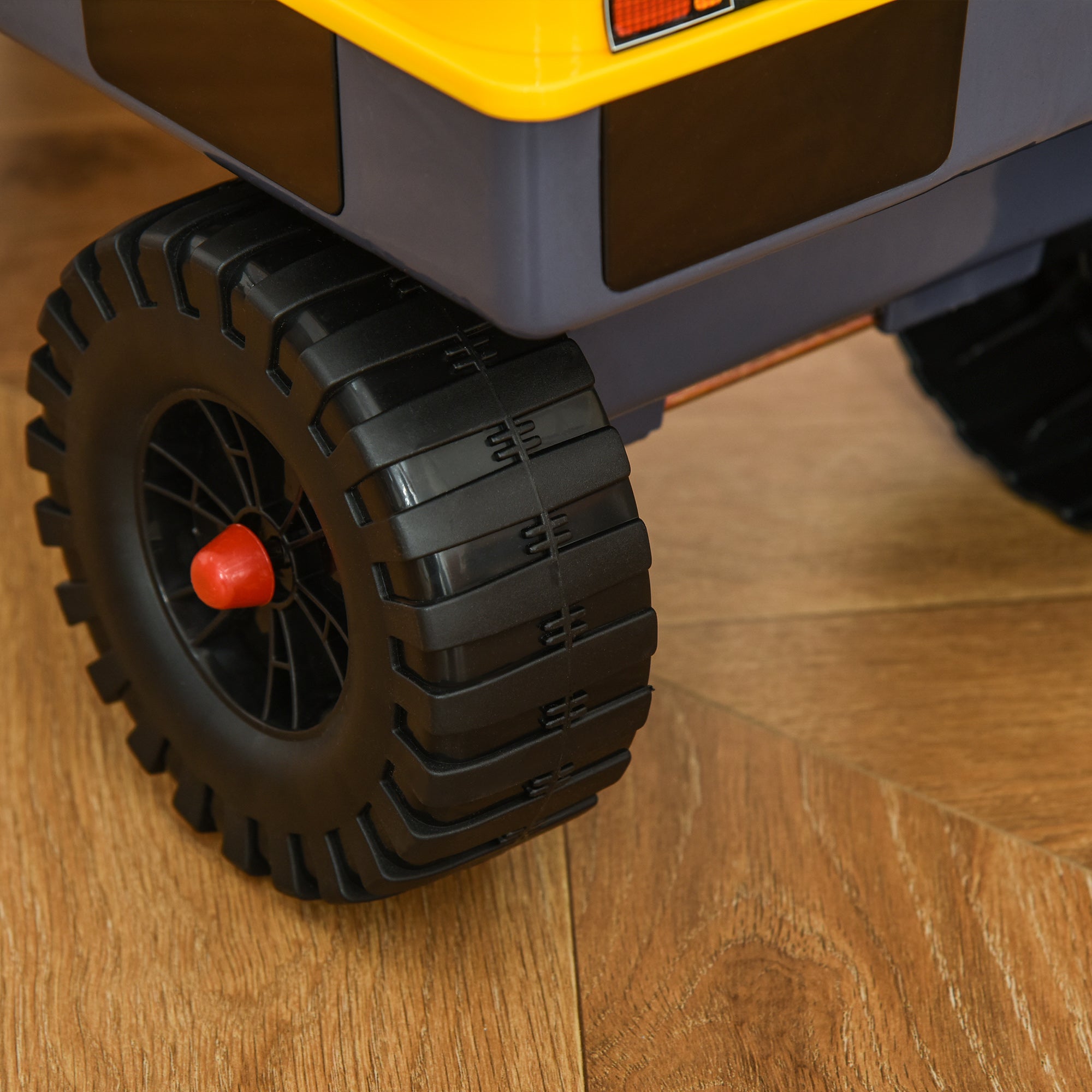 Toddler Ride-On Backhoe 2-3 Years Articulated Excavator with Included Grabber Sound and Light Effects PP Yellow
