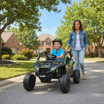 Voiture électrique enfant UTV KAWASAKI TERYX KRX 1000 12 V à 2 moteurs 25 W télécommande 2,4 Ghz 100 x 64 x 56 cm noir