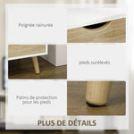 Meuble TV Banc TV Buffet bas Meuble de rangement sur pied avec 2 placards en Bois pour Chambre Salon 110 x 40 x