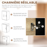 Armoire de cuisine buffet haut avec 1 tiroir 3 placards étagères 2 portes vitrées 90 x 39 x 177 cm noir naturel
