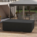 Housse salon de jardin bâche housse table de jardin tissu Oxford étanche anti-UV, 222 x 155 x 67 cm, noir