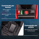 Quad électrique enfant de 3 à 5 ans 12 V 2 moteurs 2 vitesses 3-6 km/h phares LED klaxon rouge