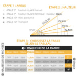 Rampe de chargement rampe d'accès pour fauteuil roulant scooter pliable antidérapante avec bordures de sécurité noir