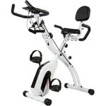 Vélo d'Appartement Pliable Vélo de Fitness 3 en 1 Silencieux Connecté Kinomap Bluetooth et Zwift 105x53,5x109cm Blanc