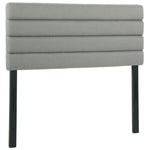 Tête de Lit Capitonnée, Hauteur Ajustable en 3 Niveaux avec Pieds en Métal pour Chambre, 140 x 10 x 106/116/126 cm, Gris