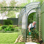 Serre de jardin adossée, serre de balcon, bâche renforcée PVC, 2 portes enroulables, 214 x 118 x 212 cm, transparent