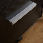 Caisson de bureau rangement bureau sur roulettes 3 tiroirs 1 verrouillable 1 trieur dossiers en bois noir