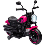 Moto électrique pour enfants 3 km/h 6V avec phare LED 2 roues d'entraînement de 18 à 36 mois avec moteur puissant rose