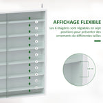 Vitrine pour collection vitrine murale 80 x 9,5 x 83 cm 6 étagères réglables en hauteur 2 portes coulissantes en verre