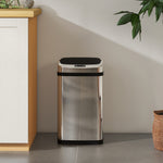 Poubelle de cuisine automatique 30L acier inoxydable, poubelle à capteur de mouvement avec couvercle, 33x25x58cm, argent
