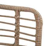 Fauteuil chaise de jardin avec repose-pieds en métal époxy et résine tressée aspect rotin avec coussins