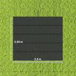 Toile de toit pour pergola tonnelle rétractable de 3 x 3 m - toile uniquement 250 x 255 cm gris foncé