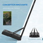 Panier de basket sur pied hauteur réglable 213 - 243 cm avec base de lestage roulettes panneau arrière robuste noir