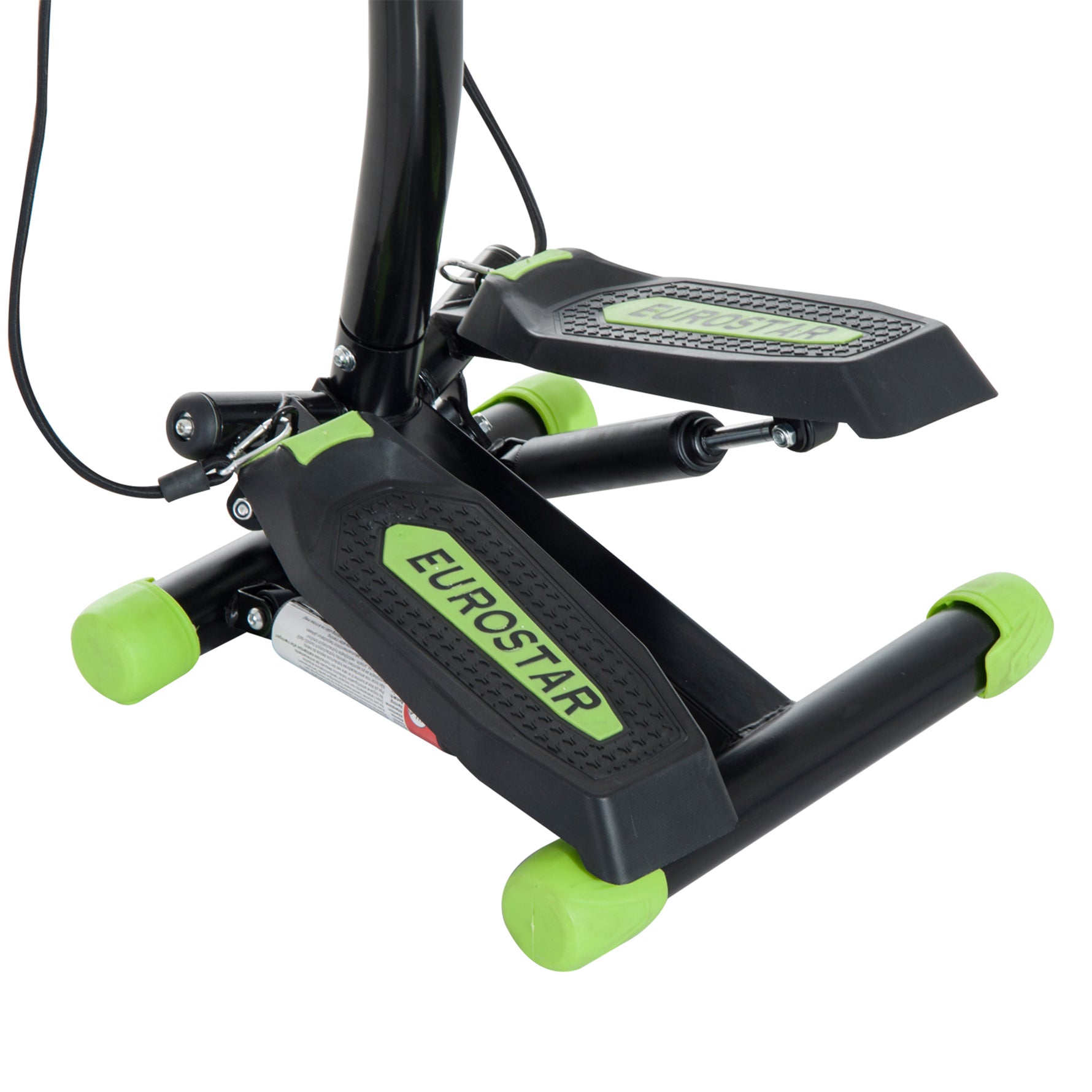 Stepper avec guidon, stepper de fitness avec écran LCD, pédales antidérapantes, marche d'escalier pour maison, bureau, salon, salle de sport, vert et noir