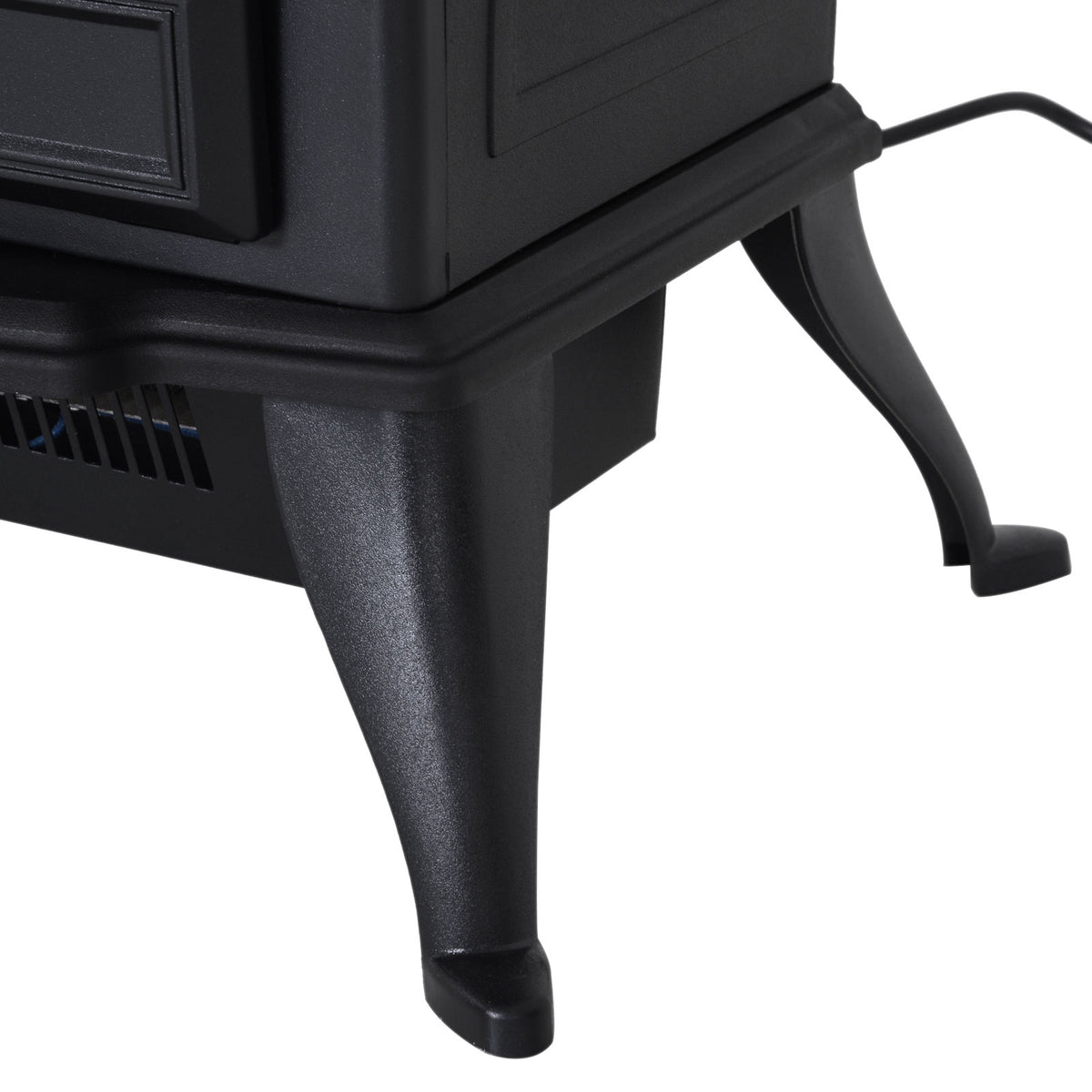 Cheminée électrique sur pied 1000/2000 W, fausse cheminée décorative avec effet flamme LED, protection contre la surchauffe, zone de couverture 15-30 m², noir