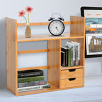 Étagère Livre Bureau Bibliothèque Stockage Organisateur Bureau Cuisine Salle de Bain Bois de Bambou Naturel