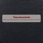 Lot de 2 tabourets de bar en tissu bouclette, chaises de bar avec dossier courbé, repose-pieds, 49x52x95cm, noir