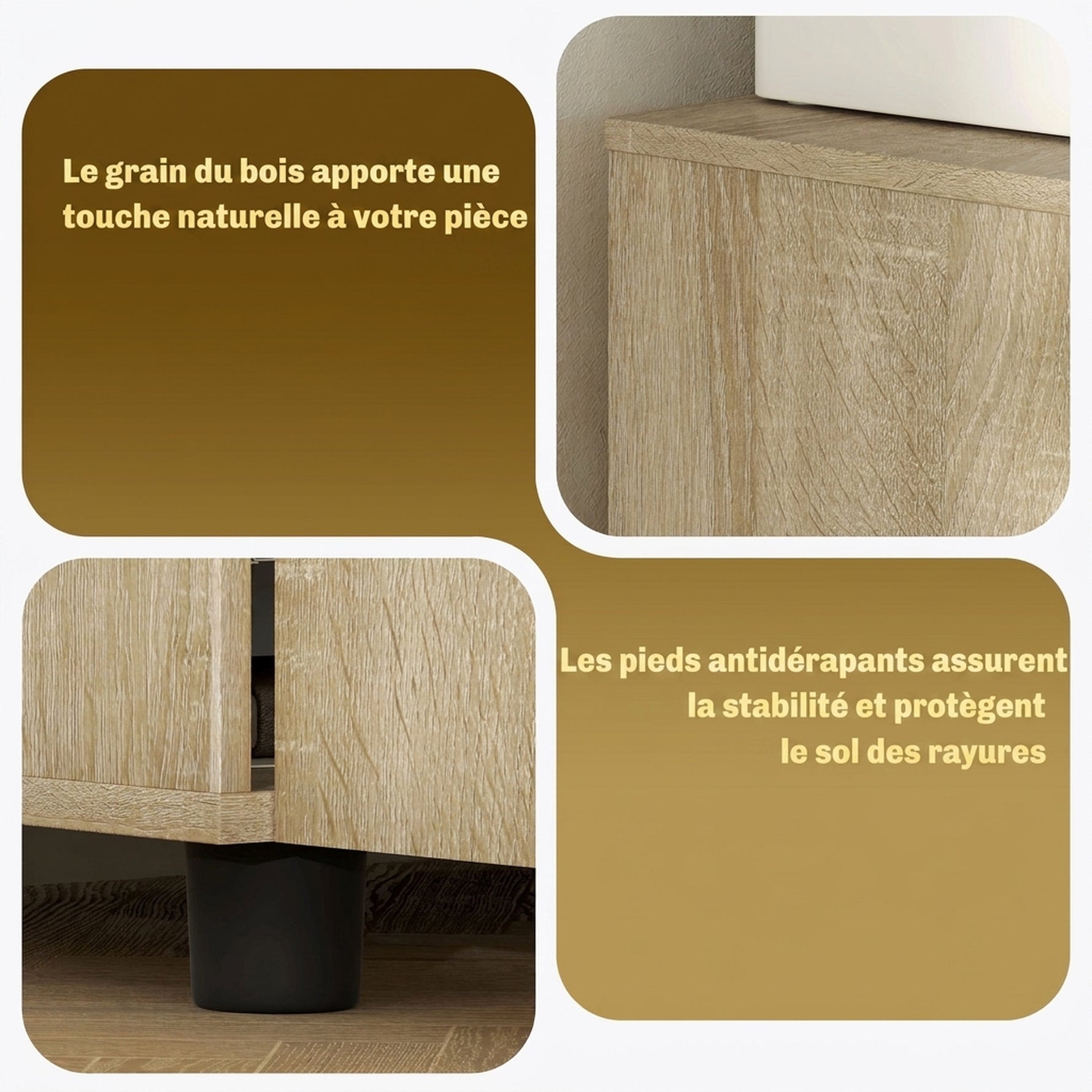 Armoire de bureau à 2 niveaux, meuble de rangement bureau avec 2 portes, serrures et clés, 80x40x80cm, chêne