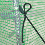 Serre de jardin PE, serre de balcon, bâche renforcée 140 g/m², châssis en acier, porte zippée enroulable, pour légumes plantes fleurs, intérieur et extérieur, 300 x 100 x 200 cm, vert