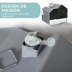 Maison de toilette bac à litière pour chat design maisonnette avec pelle, filtre et tapis dim. 47L x 45l x 42H cm